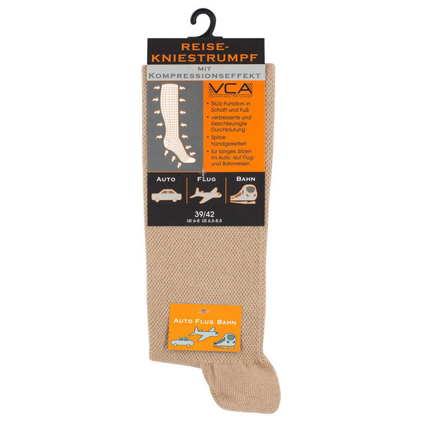Reisekniestr�mpfe mit Kompressionseffekt