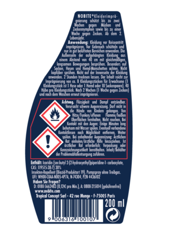 Nobite Kleidung Spray 