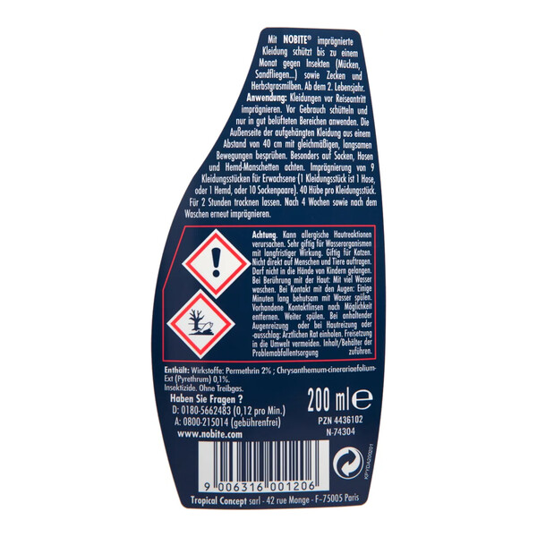 Kleidung Spray